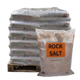 Brown De-icing Rock Salt - 120 x 10kg Bags - Full Pallet